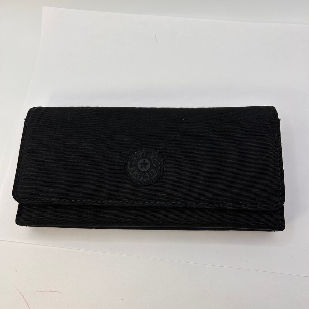 Kipling Large Expandable Organizer Wallet Black Very Nice